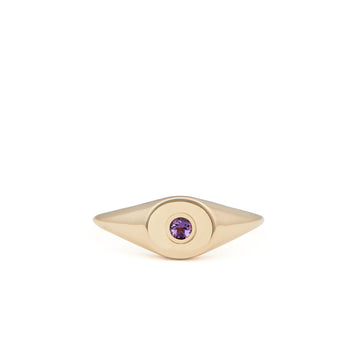 AMETHYST BIRTHSTONE SIGNET