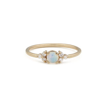 ANTIQUE ROUND OPAL RING